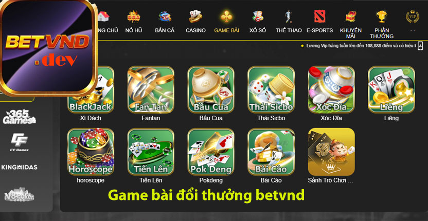 Game bài đổi thưởng betvnd